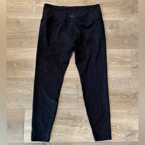 Beyond Yoga x Barre black leggings with subtle heart print